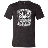 Change Begins with Discomfort Skull Butterfly Shirt Unisex