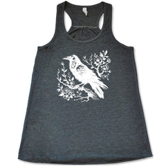 Crow on Flower Branch Shirt