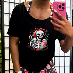 Dead Inside But Its Christmas Skeleton | Slouchy Tee