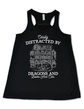Easily Distracted By Dragons And Books And Cats Shirt