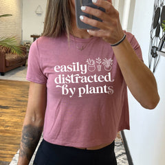 Easily Distracted By Plants Cropped Tee