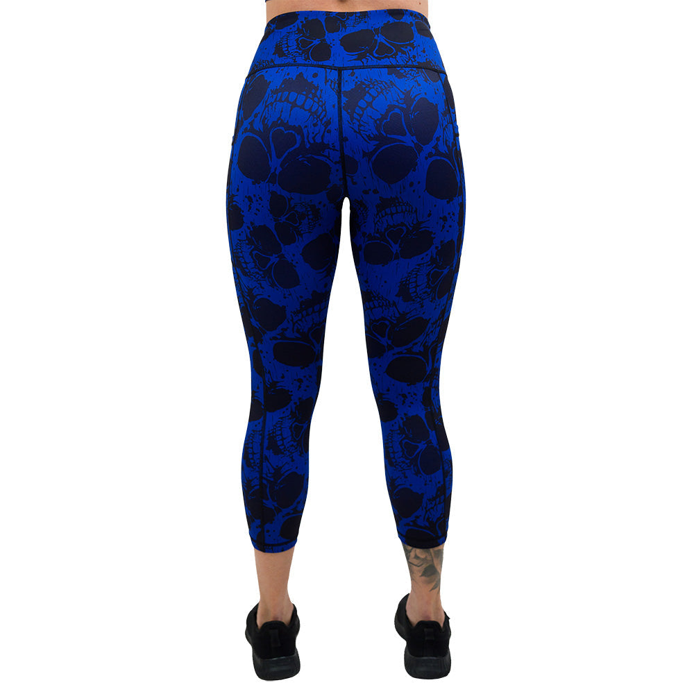 Cobalt Skulls Leggings