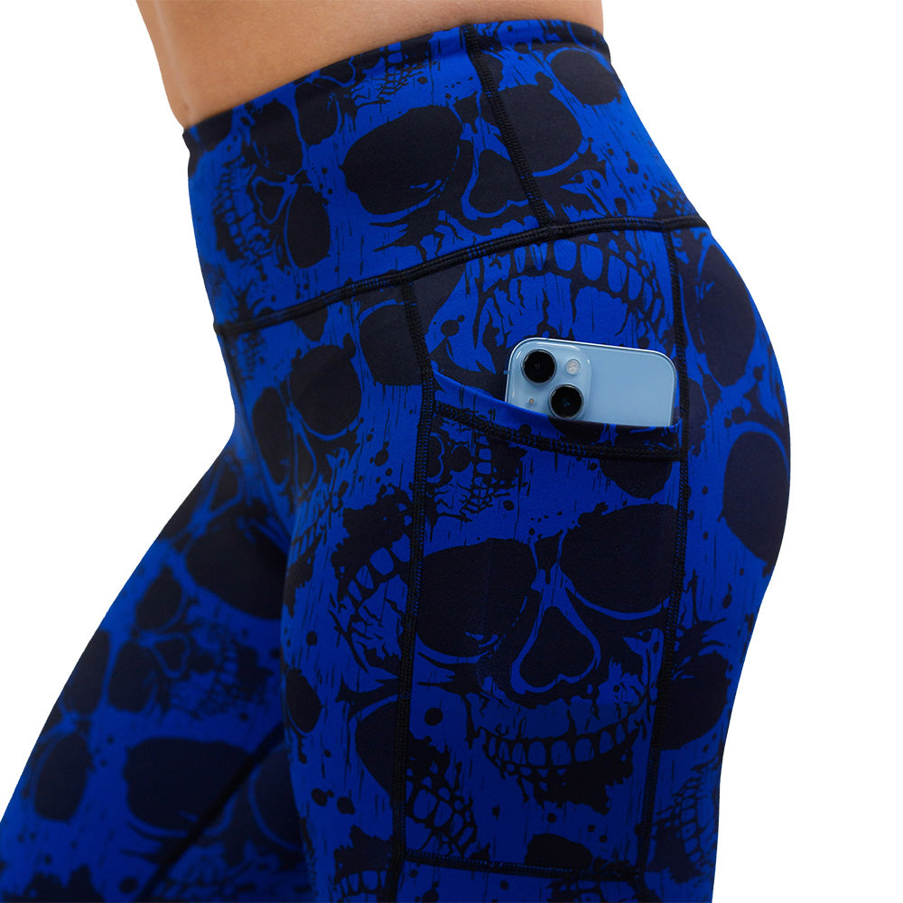 Cobalt Skulls Leggings