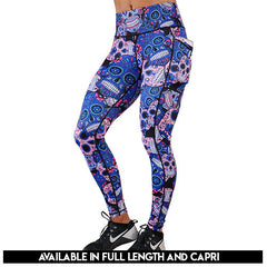 Cotton Candy Skull Leggings