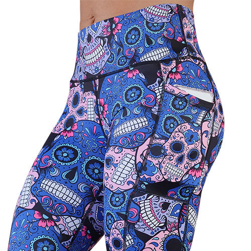 Cotton Candy Skull Leggings