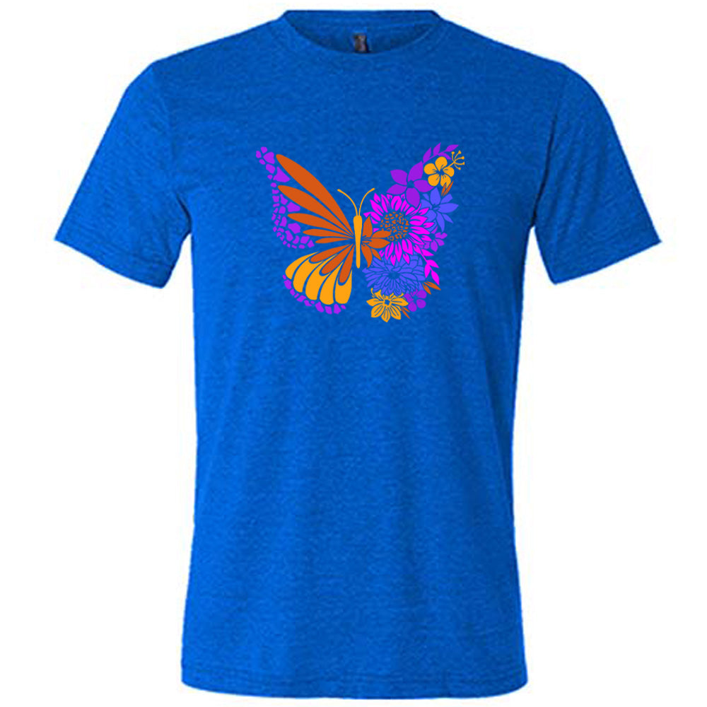 Colorful Floral Butterfly Shirt Unisex