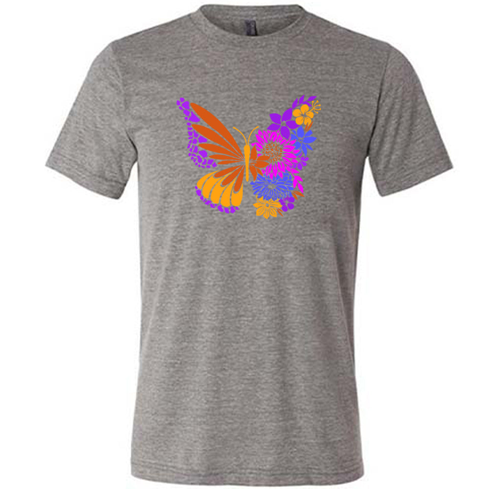 Colorful Floral Butterfly Shirt Unisex