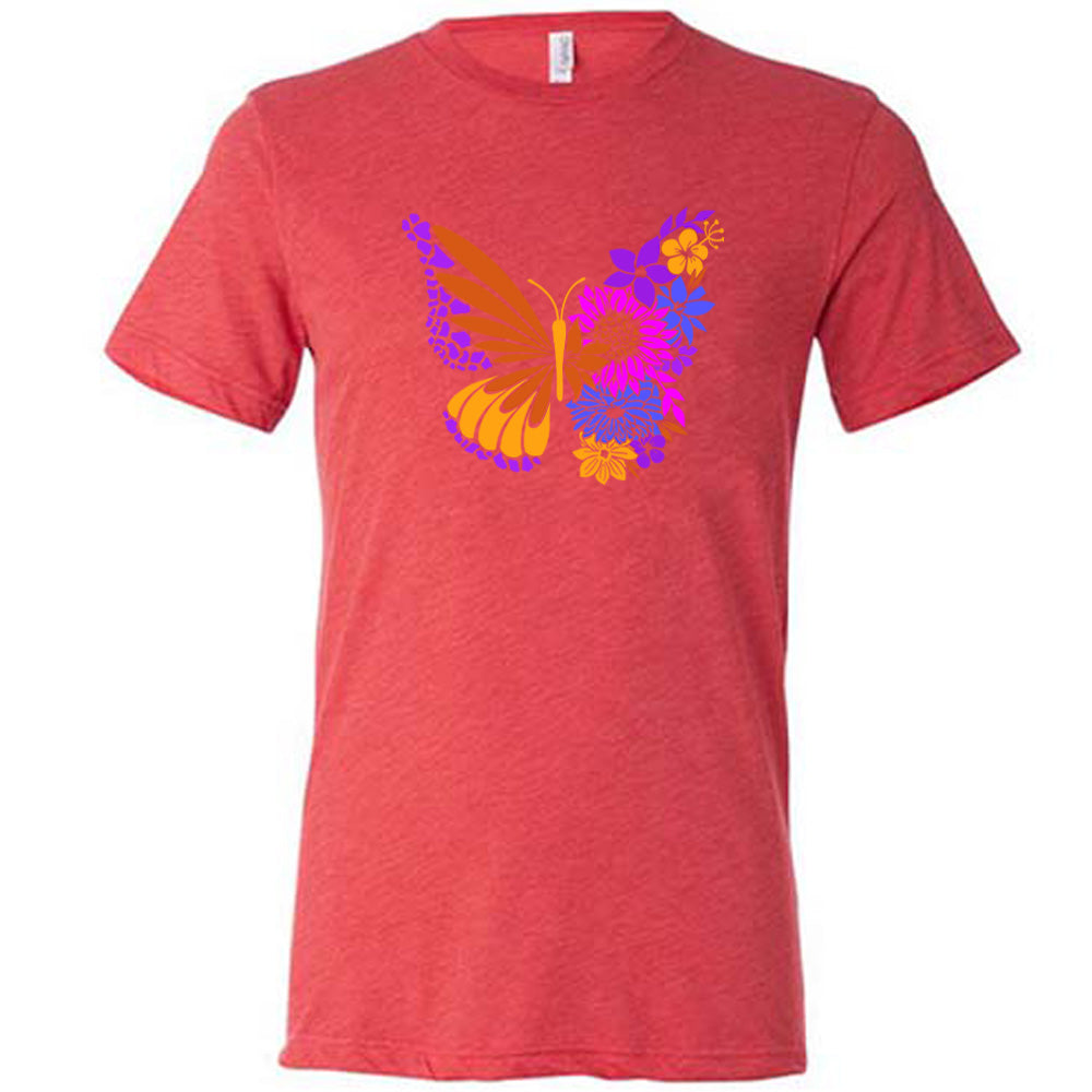 Colorful Floral Butterfly Shirt Unisex