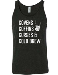 Covens Coffins Curses & Cold Brew Shirt Unisex