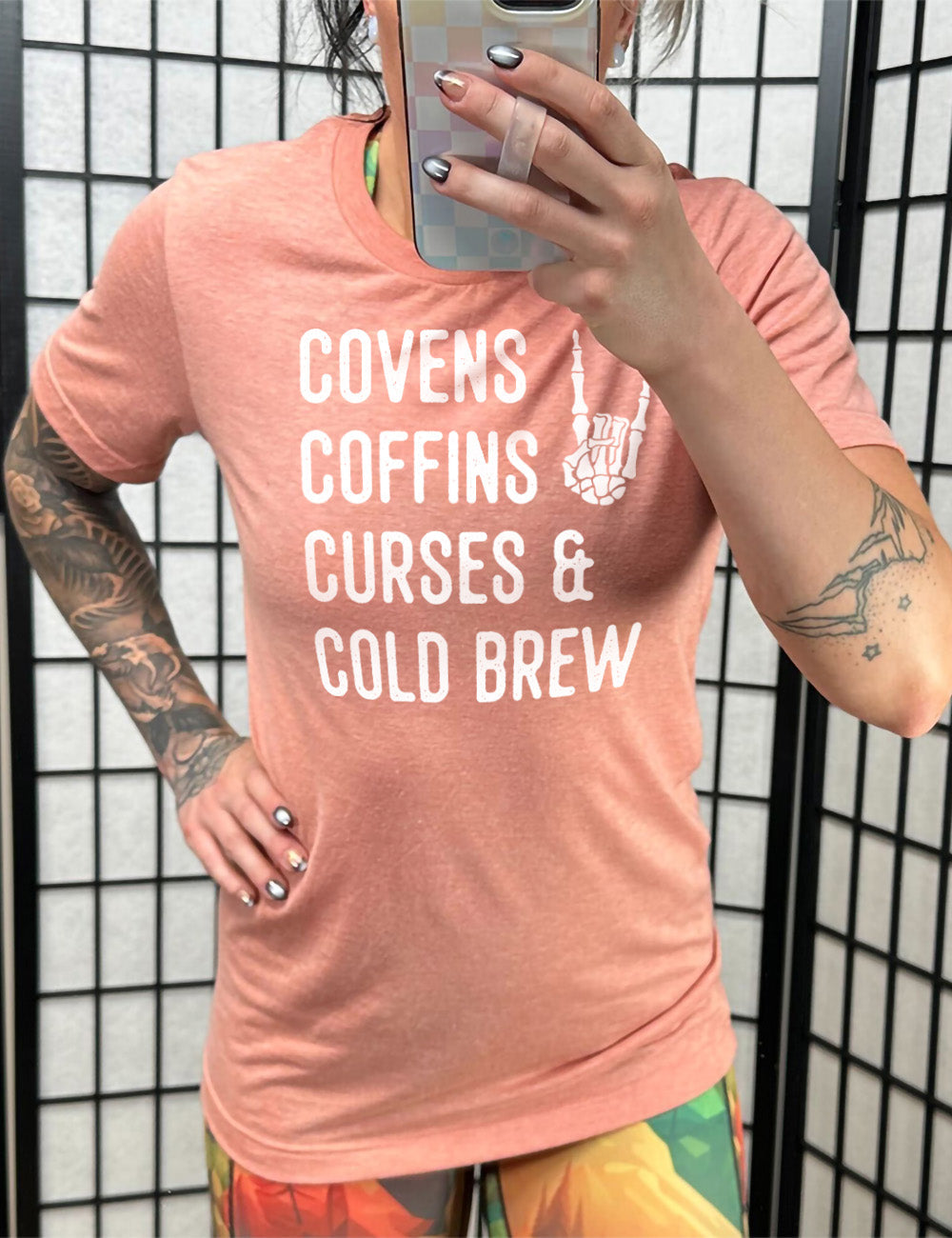 Covens Coffins Curses & Cold Brew Shirt Unisex