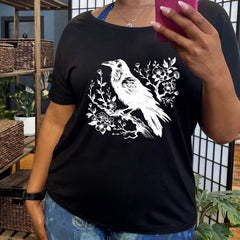 Crow on Flower Branch | Slouchy Tee