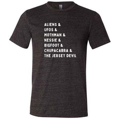 Cryptids List Shirt Unisex