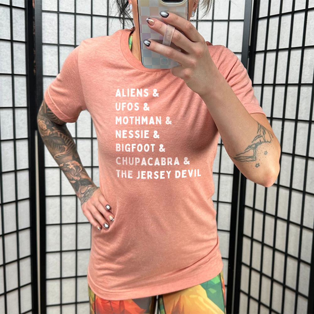 Cryptids List Shirt Unisex