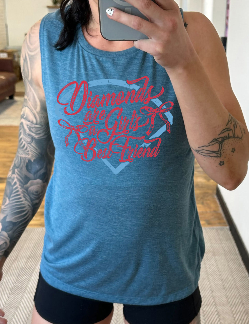 Diamonds Are A Girl's Best Friend Muscle Tank