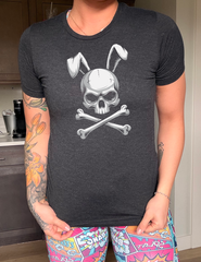 Bunny Crossbones - Black Unisex Tee - TikTok