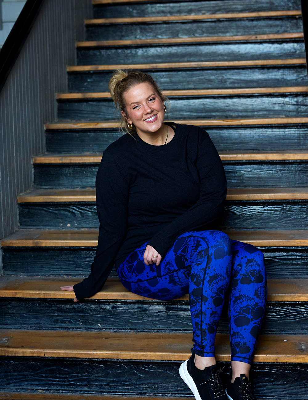 Cobalt Skulls Leggings