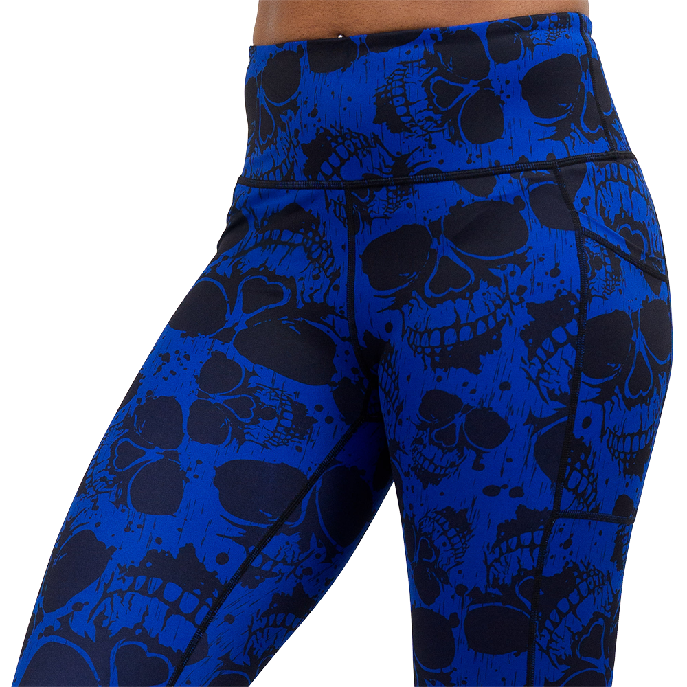 Cobalt Skulls Leggings