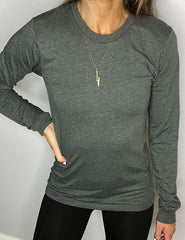 Basic Long Sleeve Tee | Heather Forest