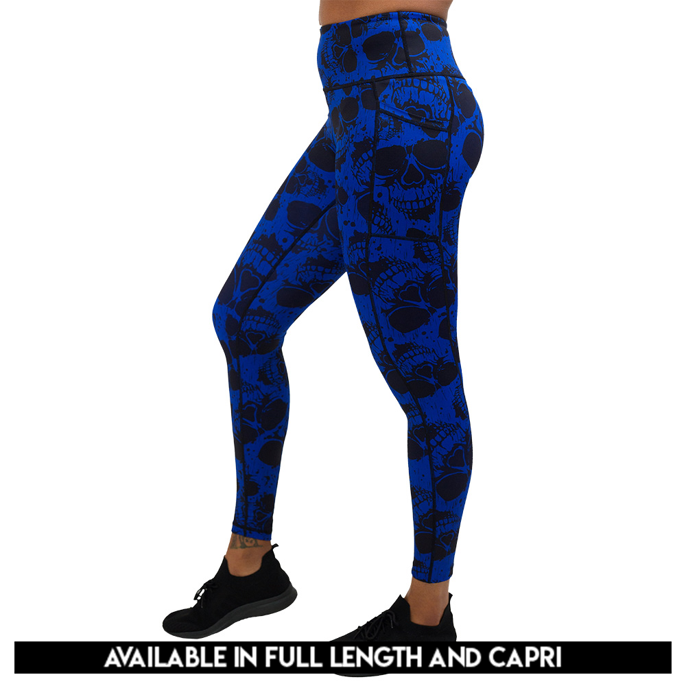 Cobalt Skulls Leggings